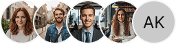Multiple investor profile avatars on Delveore Ventures trading review block
